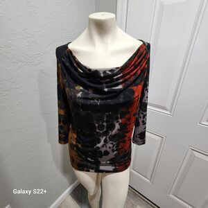 Grace Elements Blouse Womens SZ Medium Goth Dark Romantic Moody Dramatic Baddie